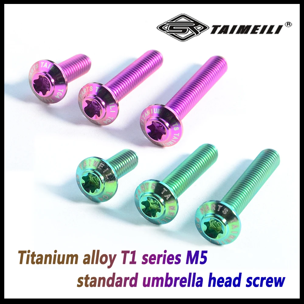 TAIMEILI titanium alloy umbrella head screw T1 series standard umbrella head M5x10-30mm motorcycle modification 1pcs