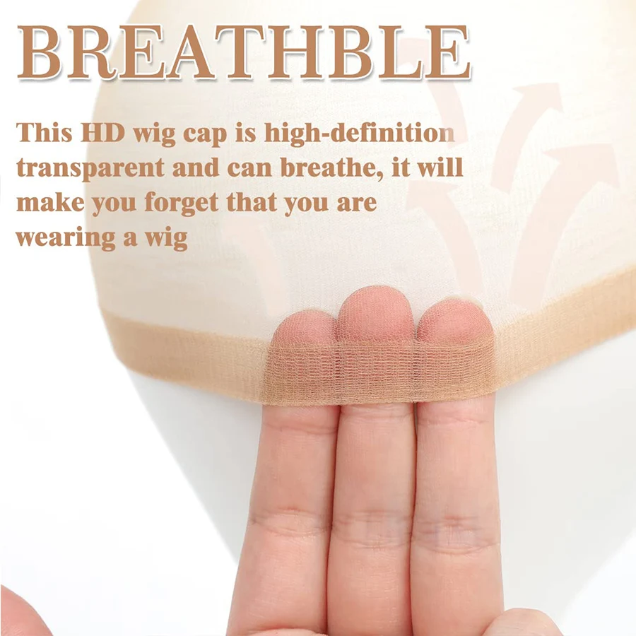 100PCS HD Wig Caps for Women,Stocking Caps for Wig,Thin Invisible Wig Caps for Women,Stocking Caps Wig Cap HD Caps for Wig