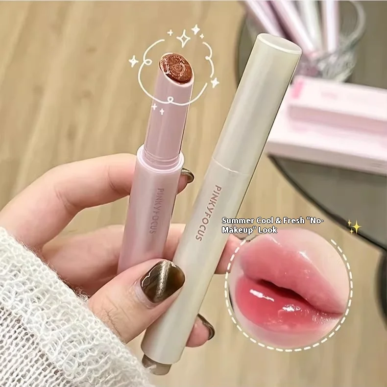 다이아몬드 핑크 글리터 솔리드 젤리 립글로스 펜 보습 미러 워터 립스틱 라이트 필름 형성 비퇴색 글로스 화장품