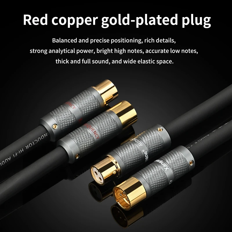 Xangsane 6N frozen single crystal copper XLR balanced audio cable power amplifier CD sound card microphone
