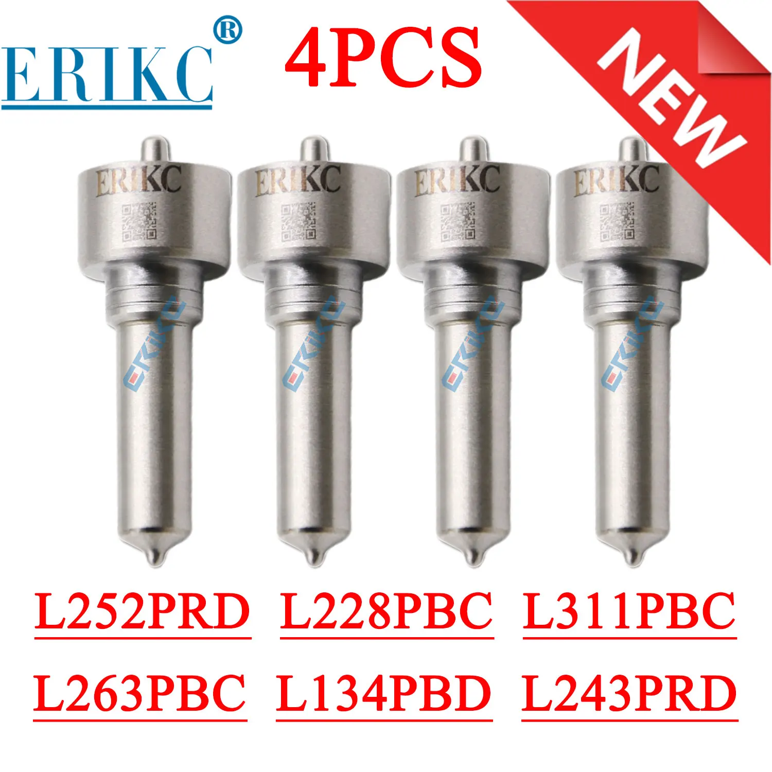 4PCS L252PRD L228PBC Diesel Fuel Injector Sprayer L134PBD L243PRD Common Rail Injection Nozzle L311PBC L263PBC for DELPHI