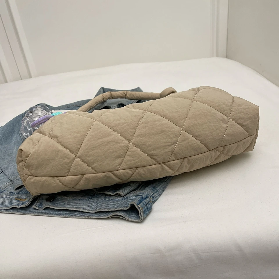 Large Capacity Oxford Shoulder Bags For Women Solid Simple Korea Cloth Crossbody Bags Classic Soft Plaid Black Casual Totes