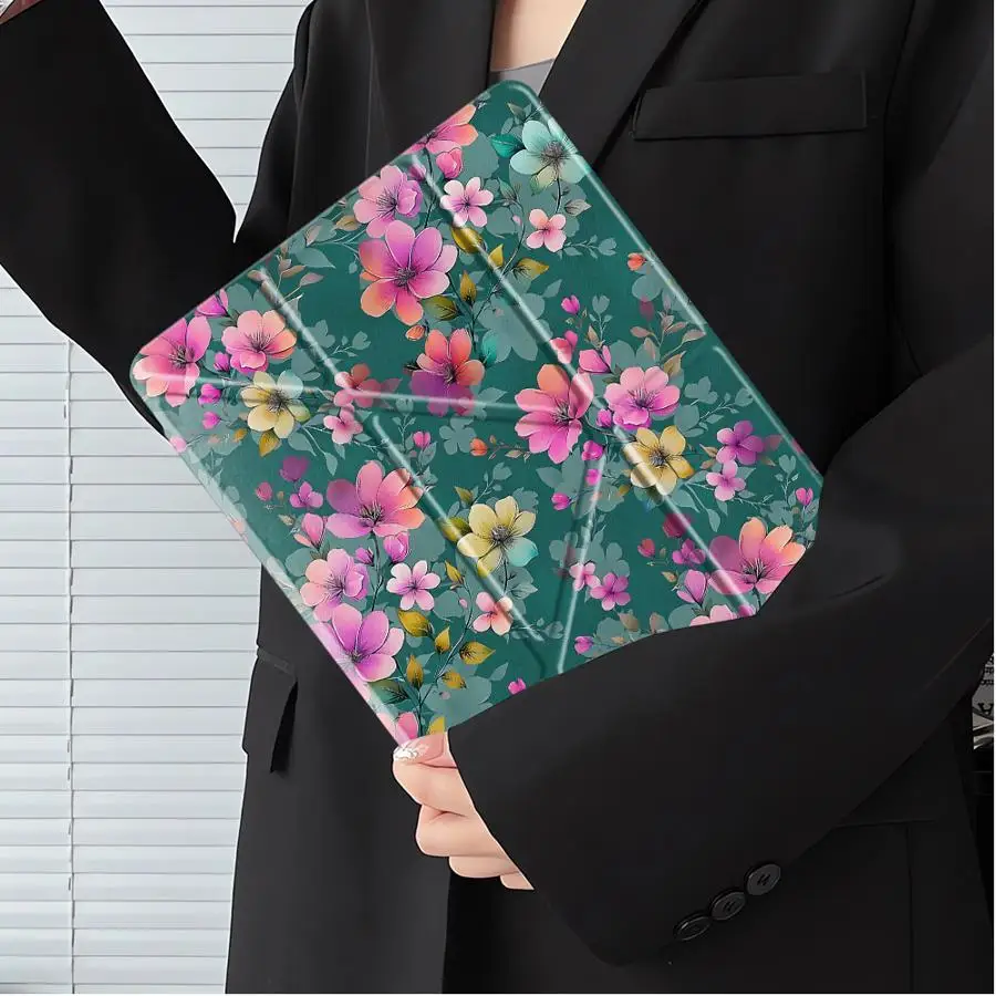 

Tablet Case For iPad Mini 6 7 Air 4 5 M3 M2 1 2 M4 11inch Pro 11th 10th 9th 8th 7th 12.9inch Pro 2025 Holder Cover Retro Flowers