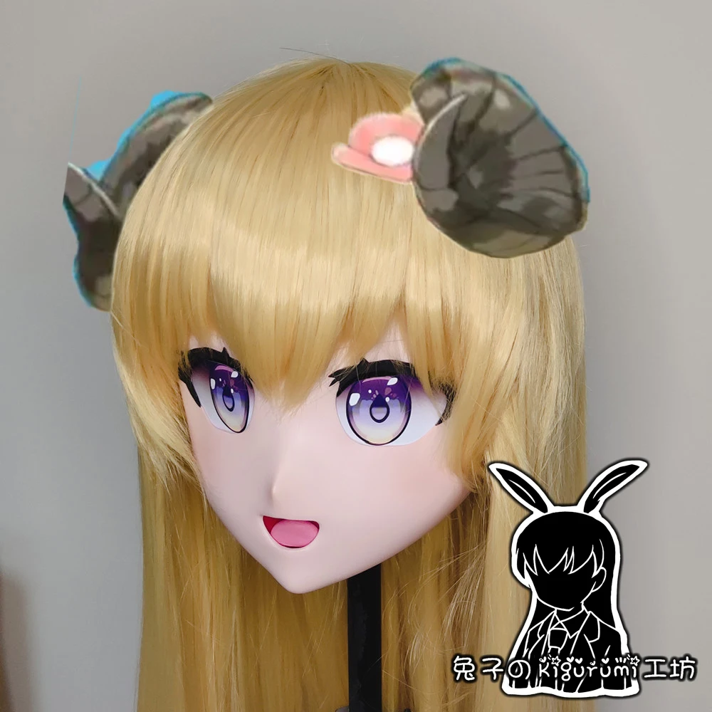 (RB1011)Full Head Female Resin Cosplay Japanese Role Play Kigurumi Mask Crossdresser Doll Transgender Mask