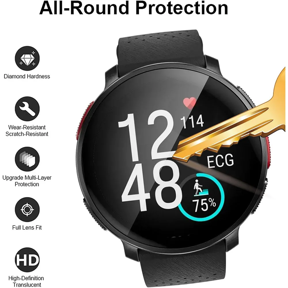 سوار ساعة ذكية للمشاهدة القطبية V3 ، غطاء كامل ، طلاء شفاف عالي الدقة ، حيوان أليف لين ، فيلم PMMA ، واقي شاشة منحني ثلاثي الأبعاد