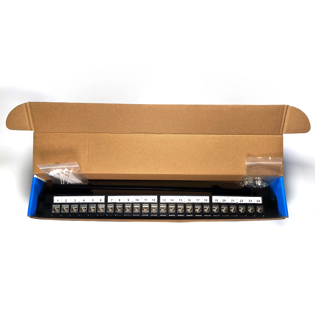 CNKL 24-Port CAT6 FTP  Panel Network RJ45 Adapter Keystone Jack Patch Panel Network Bracket Keystone Jack Patch panel