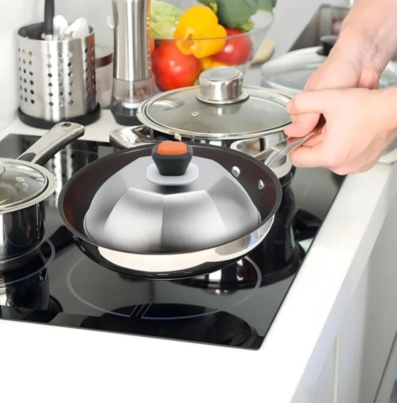 

Stainless Steel 9" Griddle Melting Cheese Dome Basting Cover For Griddle Melting Dome For Griddle