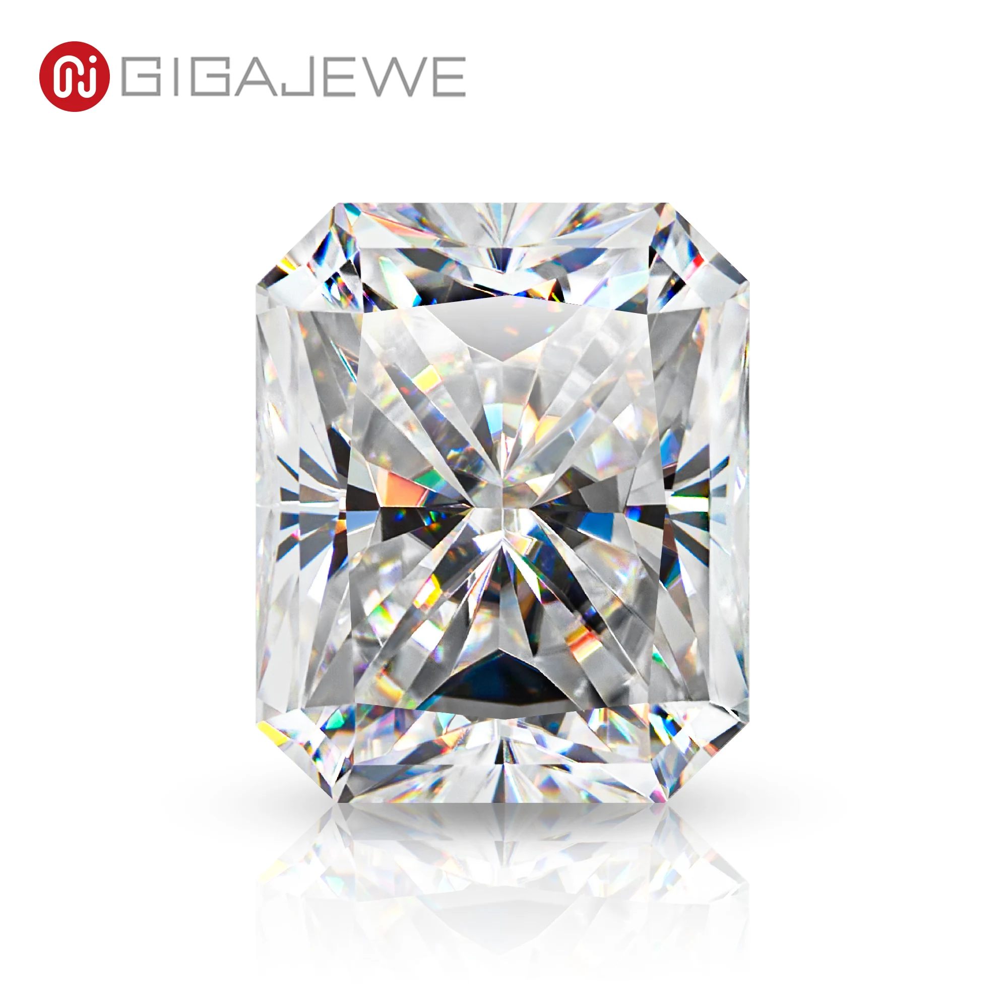 

GIGAJEWE Hand-Cutting Radiant White TOP D VVS1 Moissanite Premium Gems Loose Diamond Test Passed Gemstone For Jewelry Making