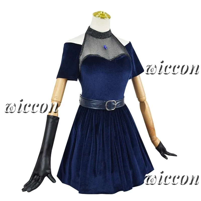 Мизи Косплей Одежда Парик Розовый Градиент Розовый Фиолетовый Длинные Волосы Костюм Микрофона Бархатная Юбка Аниме Инопланетянин Сценический Косплей Костюм