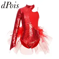 Niños Niñas lentejuelas brillantes falda de tul tutú Ballet leotardo niños gimnasia mono baile mono adolescentes traje de patinaje