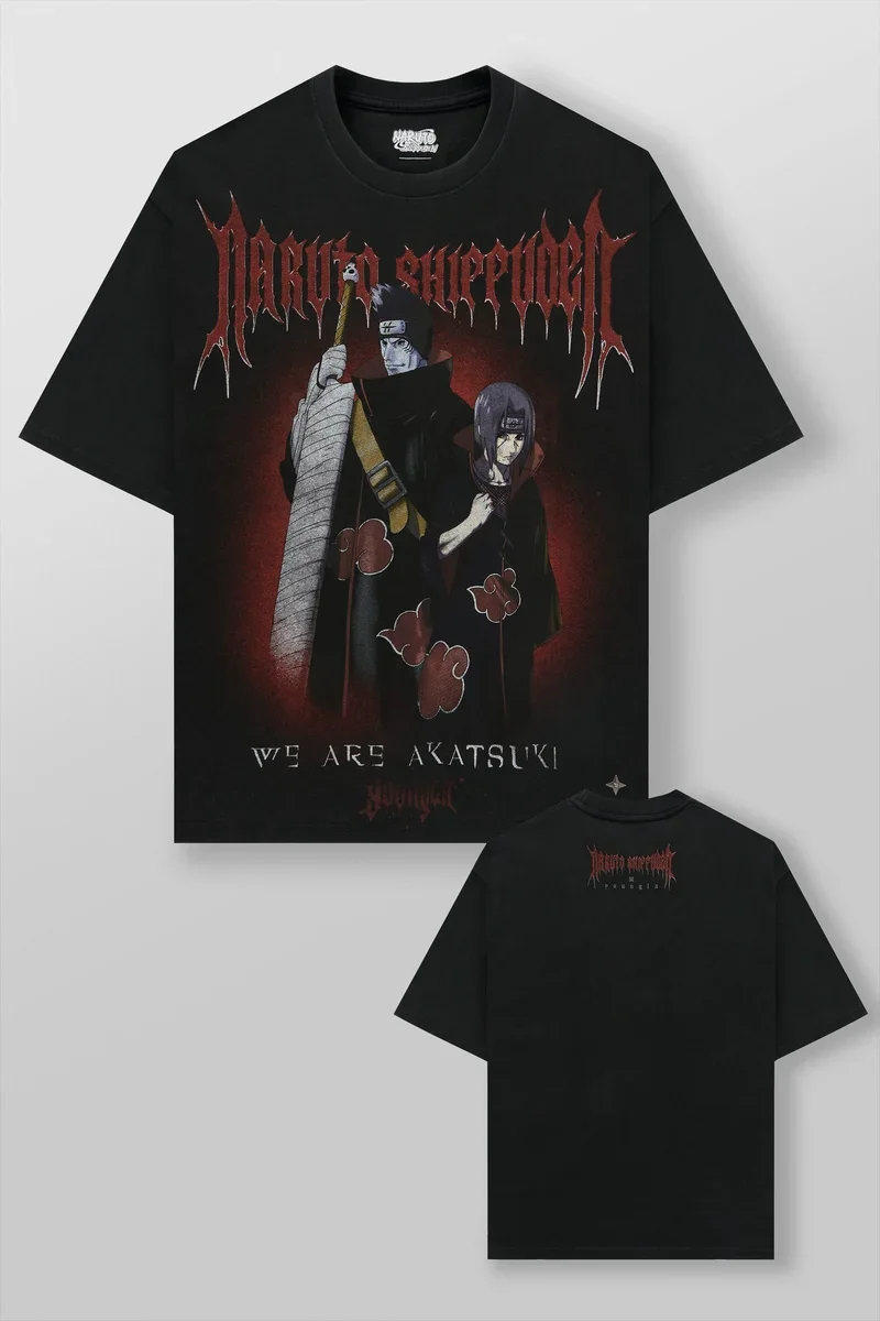 Akatsuki T Shirt Naruto Pain Itachi All Members Vintage Acid Streetwear Retro Anime Graphic Men Tees Clothing 2026 Summer