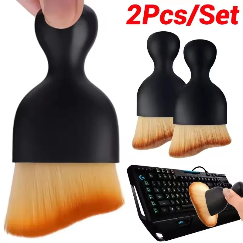 Keyboard Arc Detail Brush Air Conditioner Outlet Cleaning Brush Car Gap Dust Removal Brush Auto Center Console Cleaning Tool