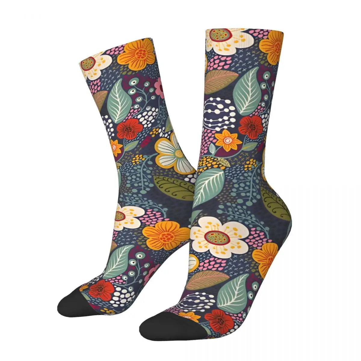 Crazy compression Secret Garden 2 Sock for Men Harajuku Seamless Pattern Crew Sock Casual