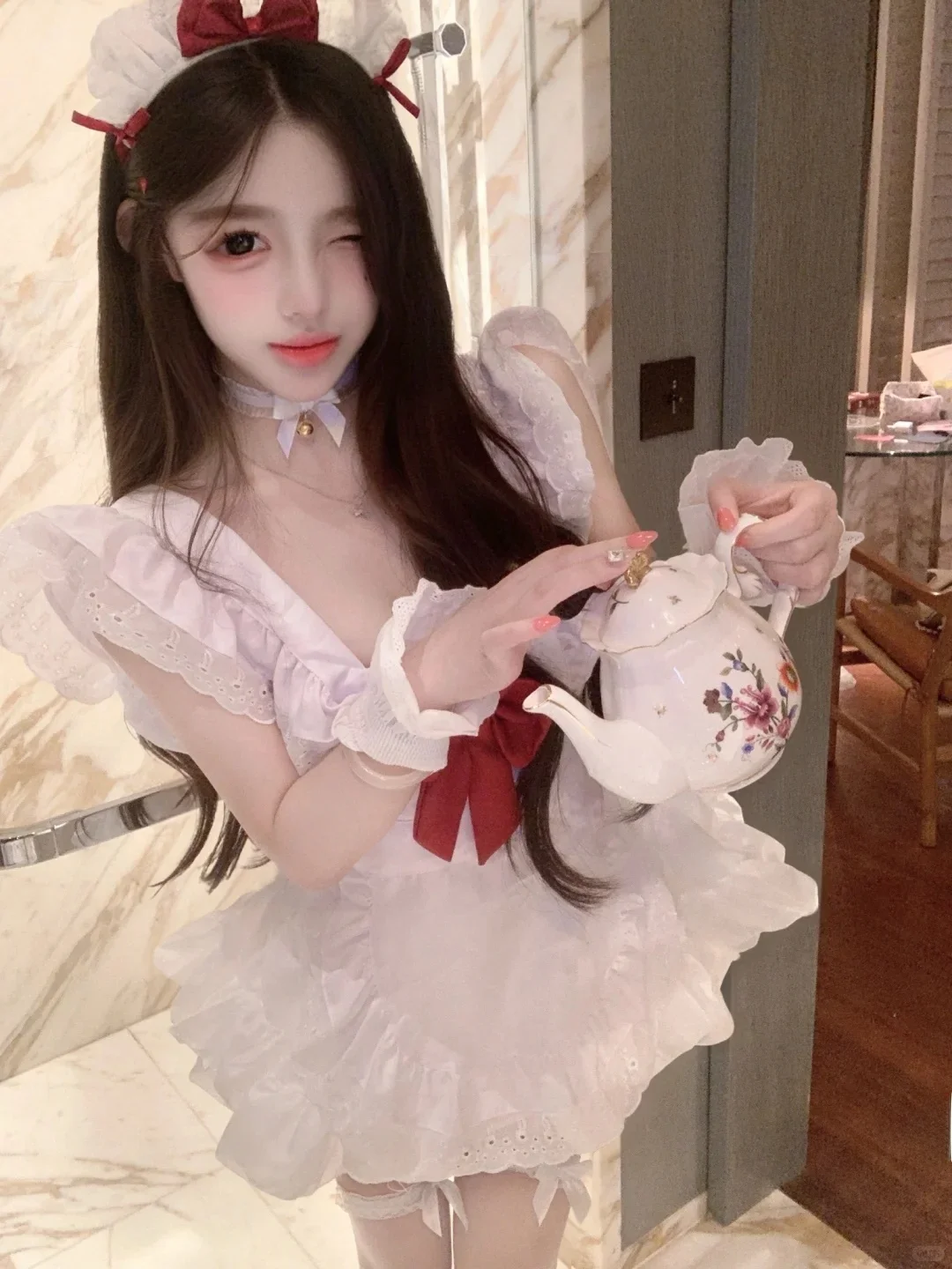 

Сексуальный костюм горничной Dr Set Bal Date Park, наряд для девочек ort Puffy Sve Bubble Svel, юбка-миди Sle Dr