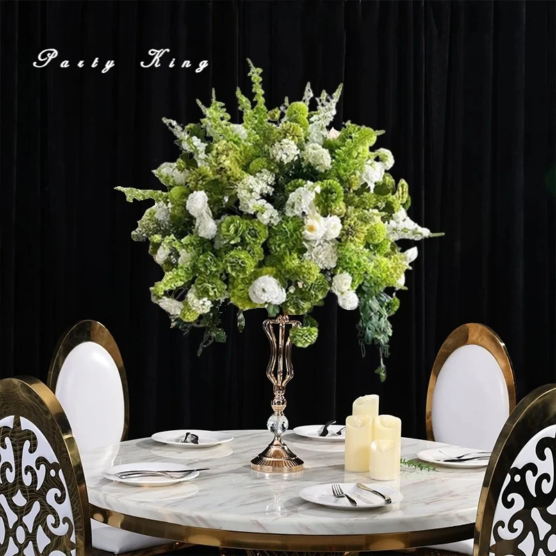 

Artificial Flower Ball Wedding Table Centerpiece Decor Marriage Banquet Road Lead Silk Floral Ball Window Display Props