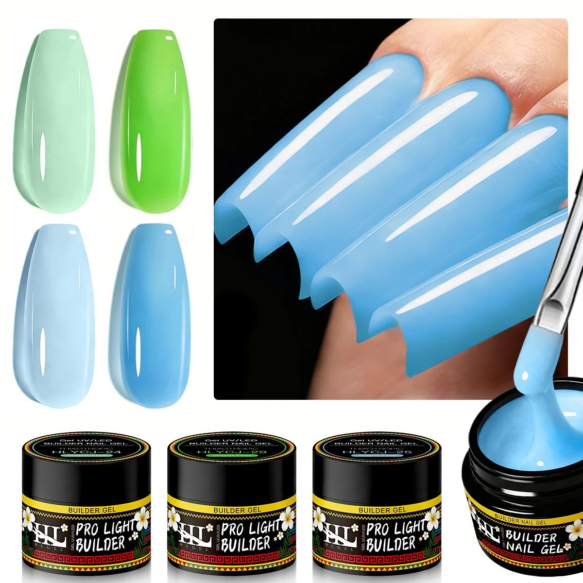 

HEMA-FREE Builder Gel 20g for Nail Extension Milky Smooth Clear/Pink Long Lasting Quick Building Soak Off UV Nail Gel