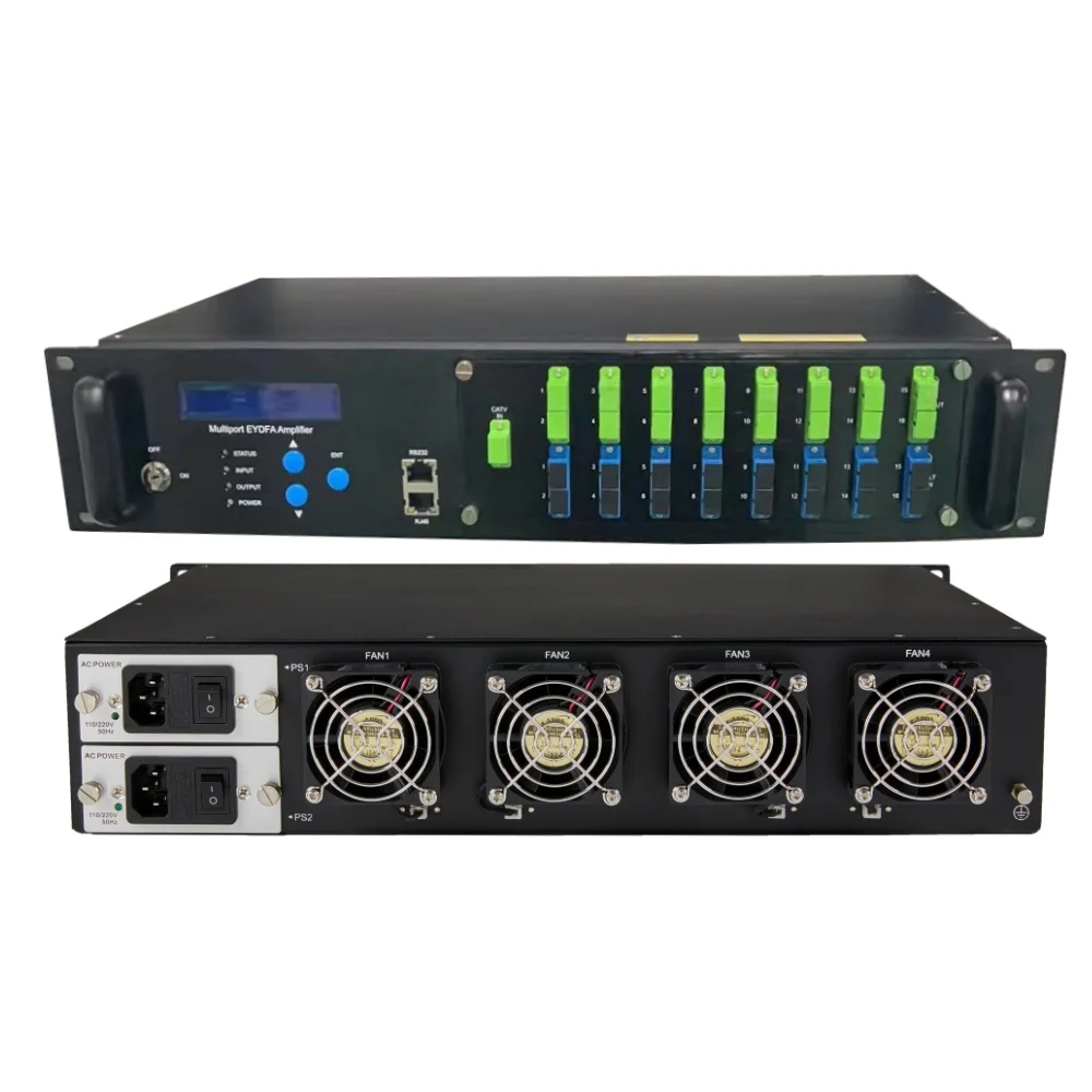 

2U FTTH EDFA 16-32 Port 22-23db Output WDM 1550nm Erbium Doped Fiber Amplifier