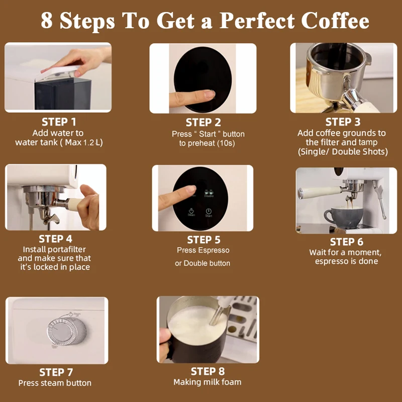 ماكينة صنع القهوة المنزلية والمكتبية ماكينة صنع القهوة الأوتوماتيكية بشاشة تعمل باللمس ماكينة قهوة اسبريسو