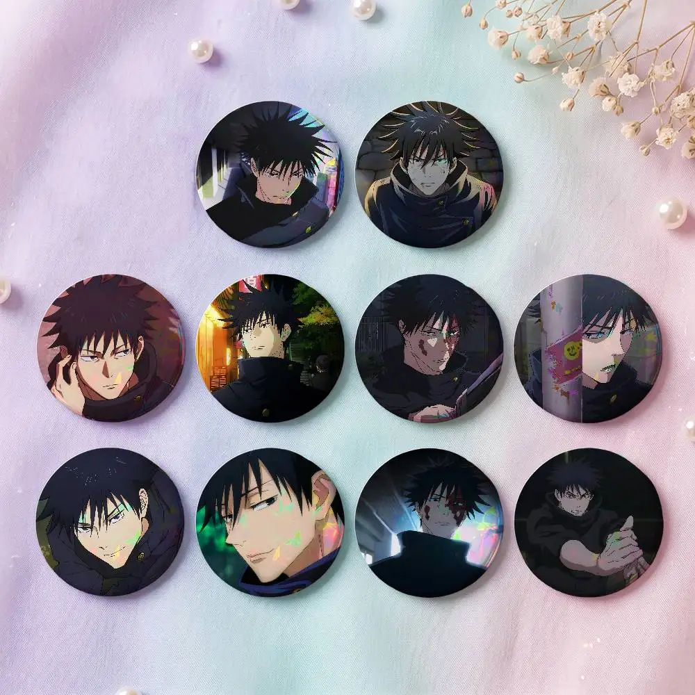 Cool Anime Boy Megumi Fushiguro Badges Button Round Creative Pin Brooch Badge Bag Decor Accessories Fans Collect Friends Gifts
