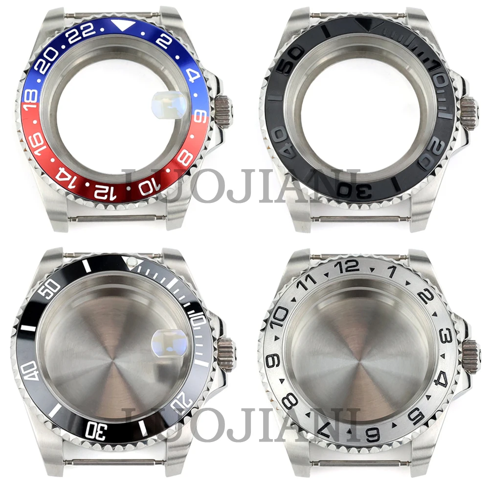 

Silver 40mm NH35 Watch Case For Submariner Seiko NH34 NH35 NH36 NH38 Movement Sapphire Glass 316L Steel GMT YACHT-MASTER Case