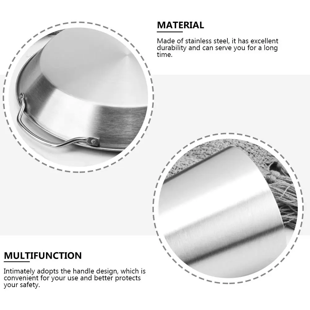 

Stainless Steel Chicken Roaster Pan High Hardness Smooth Texture Safe Handle Design for Home Bbq Grill Grilled Chicken Holder