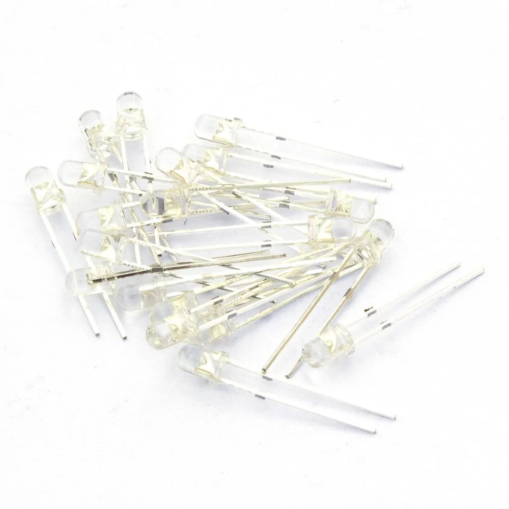  100pcs 3mm LED Light White Yellow Red Green Blue Assorted Kit DIY LEDs Set electronic diy kit