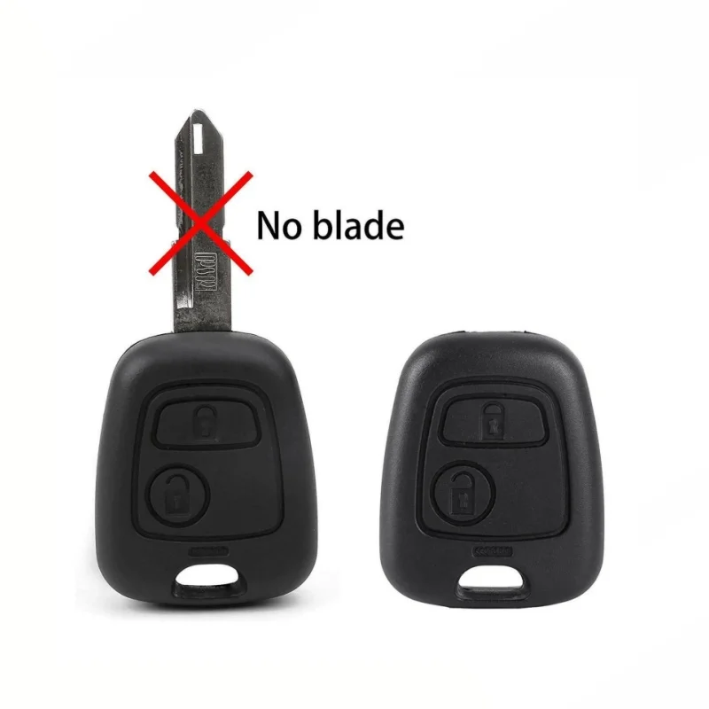 1pcs Key Fob Case For Peugeot 107 206 207 306 307 407 Citroen 2 Button Remote Key Fob Case Shell Car Lock System