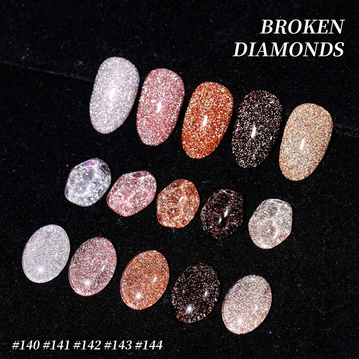 5 peças garrafa cilíndrica pastel 5 cores diamantes --- diamantes leves de água, gel de unha ultra-brilhante, gel de unha diy