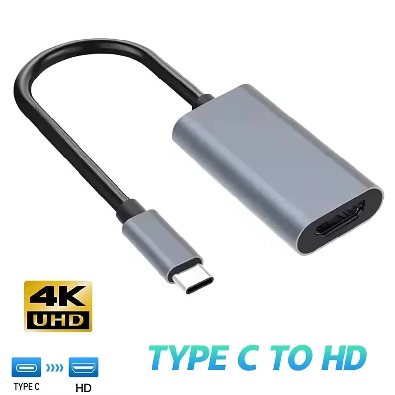 4K 30Hz USB-C-auf-HDTV-Kabel Typ-C-Adapter HDTV-Konverterkabel für iPhone 16 15 TV-Konverter MacBook Air iPad Samsung PC Laptop
