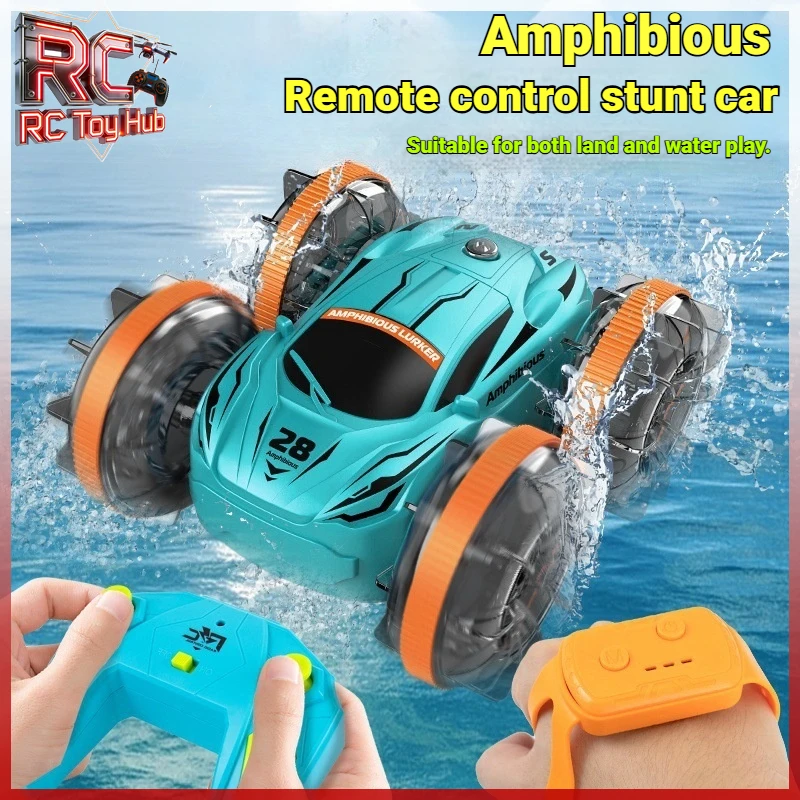 

Амфибийная радиоуправляемая машинка-внедорожник 4WD с управлением жестами, 2.4 ГГц, со светодиодами, для дрифта на суше и в воде, гоночная игрушка для мальчиков, подарок на день рождения