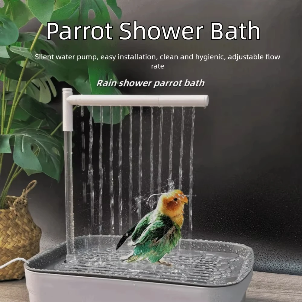 

Автоматическая ванночка для птиц с проточной водой для неразлучников, хорьков, корелл, USB-электрический душ-бокс для птиц, принадлежности