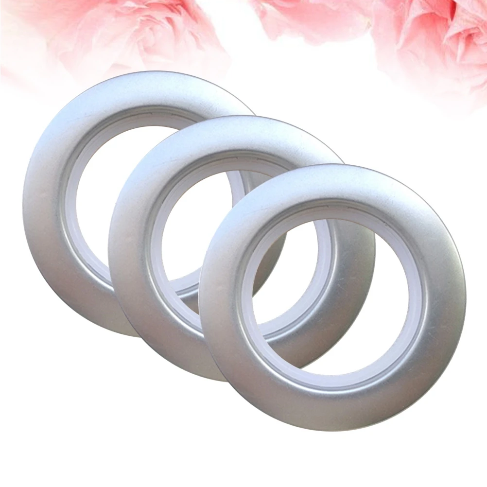 

20pcs Curtain Rings Snap Fix Eyelet For Small Pocket Curtains Iron Material Smooth Low Noise Buckle Silver Curtain Accessories