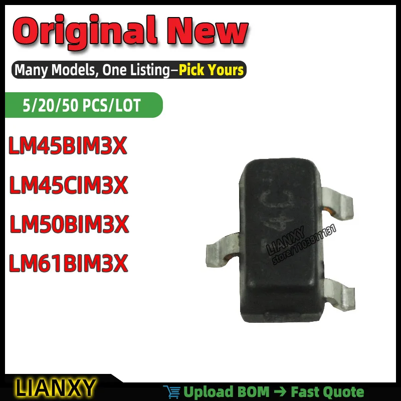 LM50BIM3X LM45CIM3X LM45BIM3X LM61BIM3X SOT23-3 TEMP SENSOR TEMPERATURE New Original
