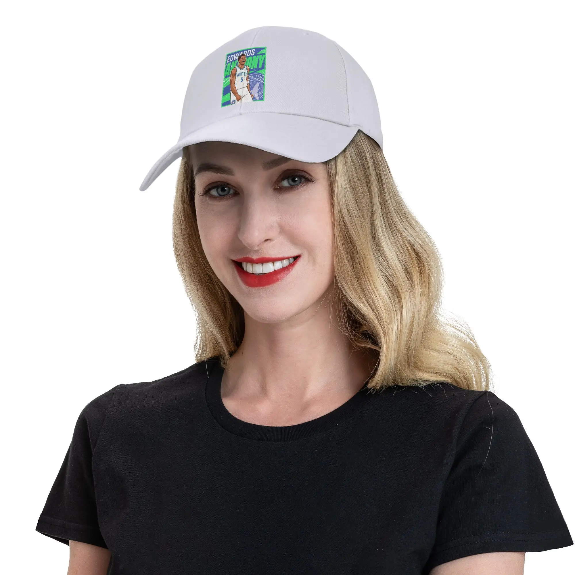 أنتوني إدواردز تمبروولفز التوضيح الفني قبعات البيسبول Snapback قبعات البيسبول تنفس عادية Casquette للجنسين