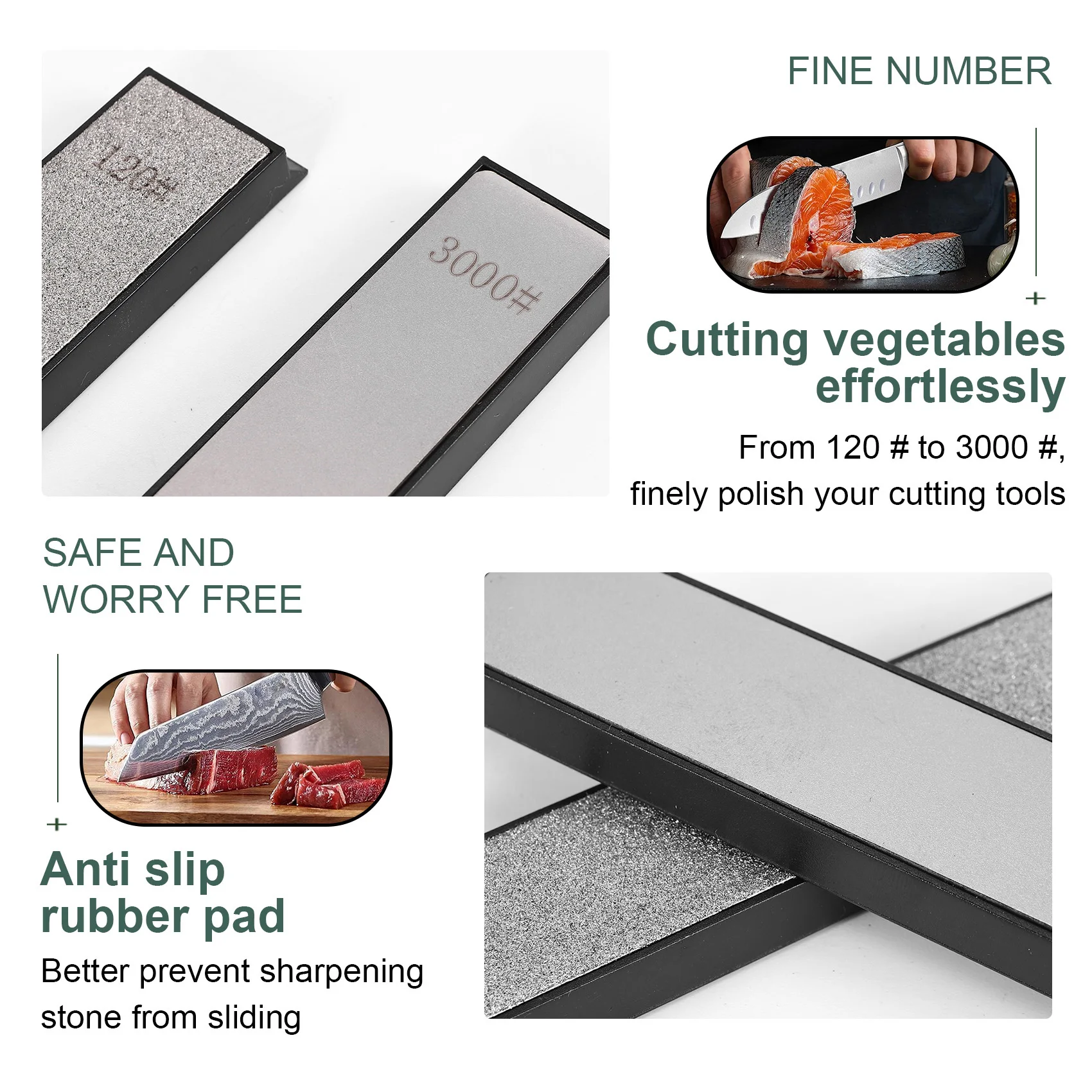 DT19-8Pcs Diamond Stone Bar Knife Sharpener Fixed Angle Sharpening Diamond Whetstone Kitchen Frinding Blade Sharpening