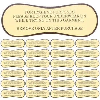 50 peças etiqueta de higiene fita transparente biquíni adesivo experimentar etiquetas adesivas artesanato faça você mesmo