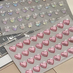 3D cuore diamante adesivo cristallo fai da te materiale fatto a mano decorazione del Desktop cassa del telefono fotocamera adesivi Kawaii tazza Laptop Decor