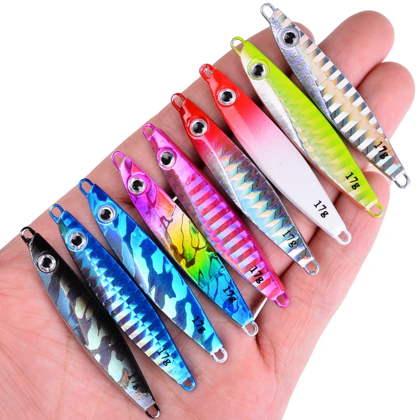 2022 Metal Jig Fishing Lure Weights 7g-40g Trolling Hard Bait Bass Fishing Bait Tackle Trout Jigging Lure Jigs Saltwater Lures