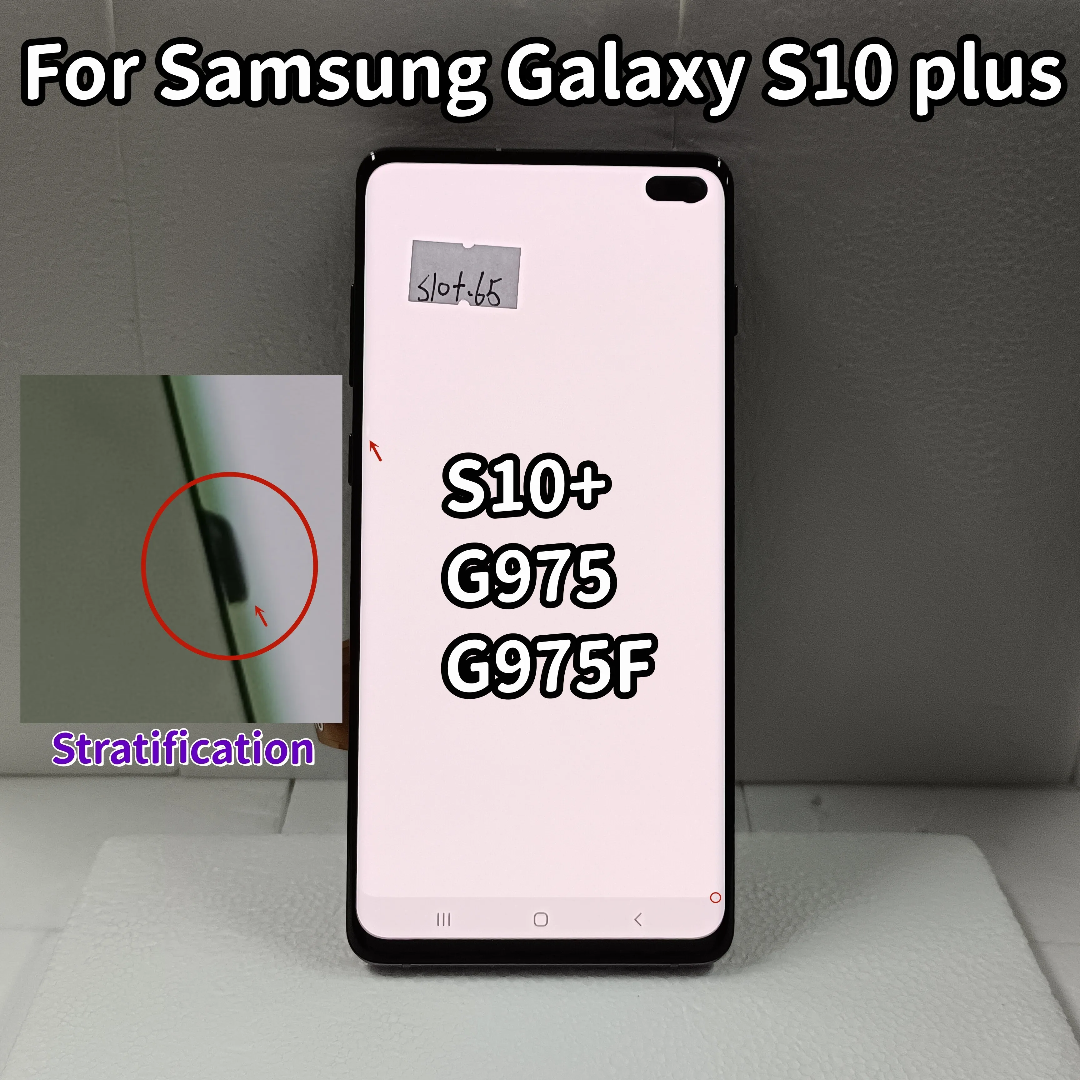 AMOLED LCD With defects For Samsung Galaxy S10 Plus LCD Display Touch Screen Digitizer Assembly For Galaxy S10PLUS G975F G975