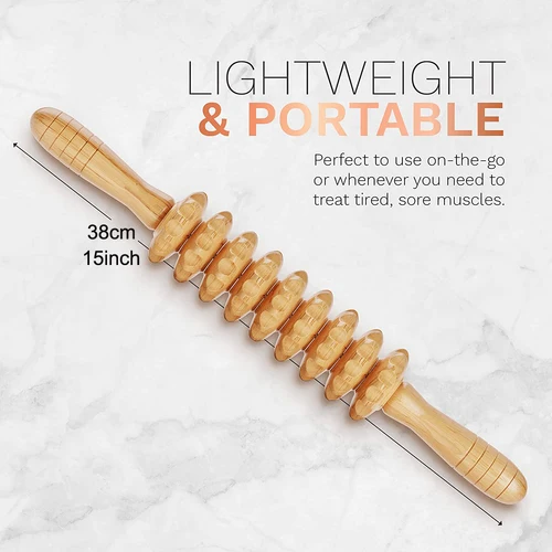 Imagen 2 del producto Terapia de madera masaje Maderoterapia masajeador rodillo anticelulítico adelgazante Gua Sha masajeador para cuerpo espalda pie Masajeador
