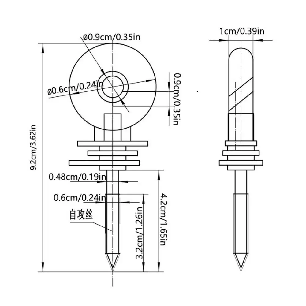 100 قطعة المسمار في الخشب آخر المسمار بزاوية فتحة Sunproof سياج حلقة عازل سياج أداة غير نافذ للمطر سياج كهربائي عوازل