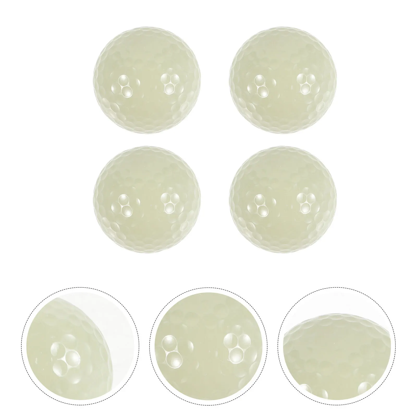 4 قطع من كرات الجولف المتوهجة المطاطية المضيئة للتدريب الرياضي الليلي تتوهج في الظلام معدات الجولف للعب في الهواء الطلق #1