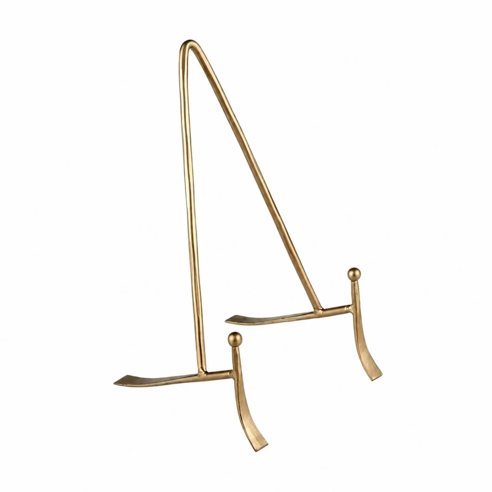 tabletop-brass-plate-display-stand-stable-brass-easel-stand-with-trapezoidal-frame-sturdy-plate-display-holder-for-dining-table