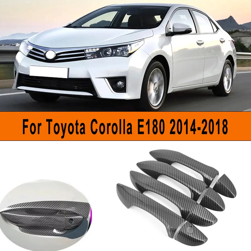 

Car Door Handle Cover Trim Sticker Styling Scratch Resistant Auto Accessories For Toyota Corolla E180 2014-2018 2017 2016 2015