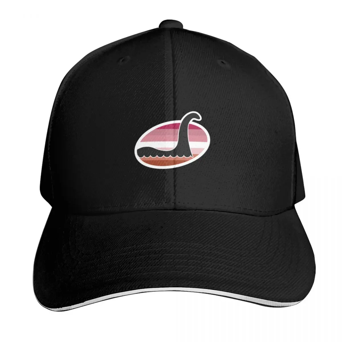 Nessie T-ShirtLesbian Nessie Cryptid Pride Baseball Cap Military Cap Man Funny hats foam party Hat Golf Women's Hats Men's