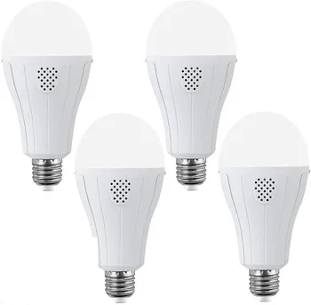 נורת חירום LED E27 20W 220V עם סוללה נשלפת, נורת חכמה נטענת לבית, למחנאות, למרפסת ולגינה