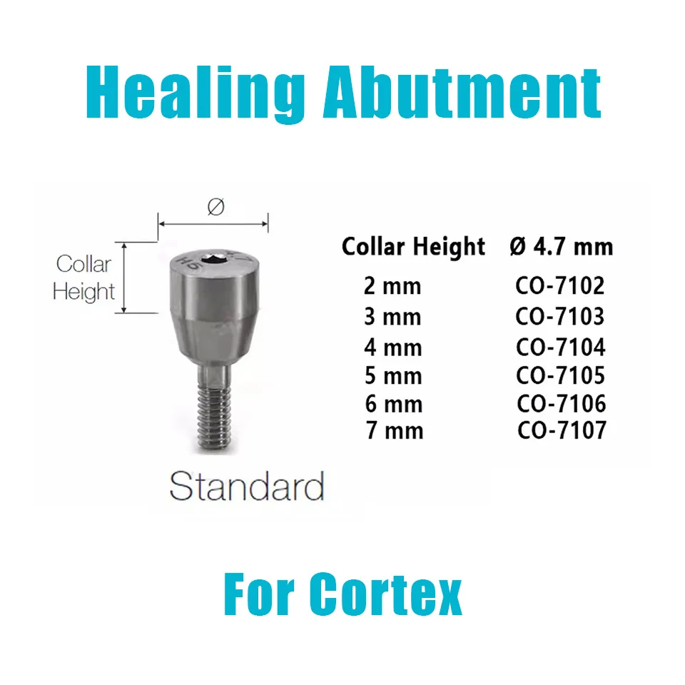 10Pcs Dental Implant Healing Abutment Gingival Shaper Fits Cortex Medical Grade Titanium Alloy Materials Dentist Lab Accessories