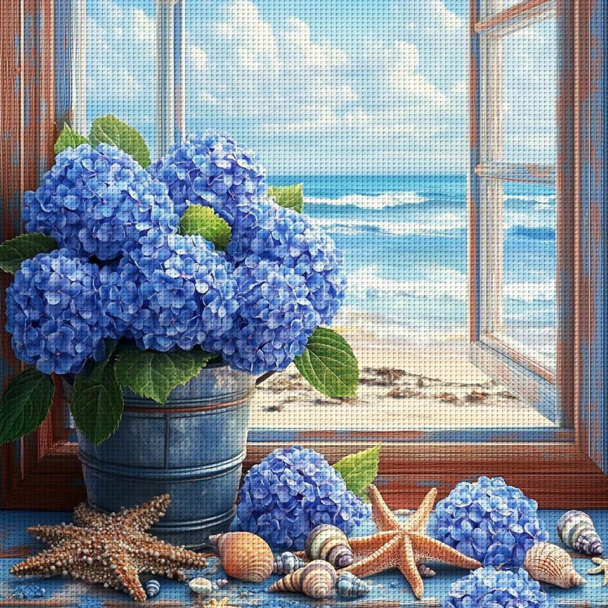 1 Set 40x40cm-15,7x15,7-Zoll 11CT/14CT Bedruckter Stoff Kreuzstich DIY-Set, Großformat, Geschenkset