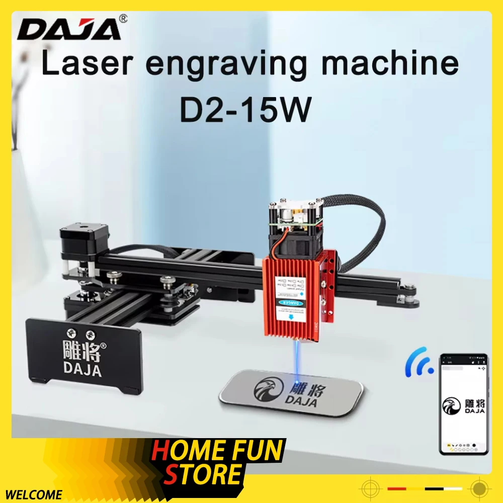 

DAJA D2 15W Portable Laser Engraving Machine Laser Engraver Cnc Machine DIY For Engrave Stainless Steel Leather Glass Acrylic