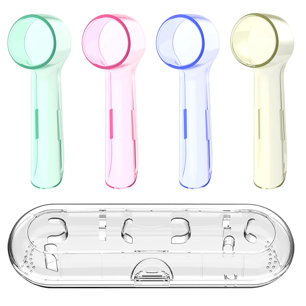 Portable Electric Toothbrush Travel Case & Brush Head Dustproof Protective Covers, Compatible with Oral B Electric Toothbrushes